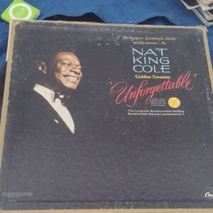 Nat King Cole Unforgettable Vinyl Record - Black